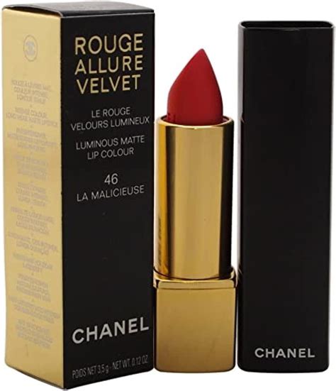 chanel rouge allure luminous matte lip colour in la malicieuse|Chanel la malicieuse red velvet.